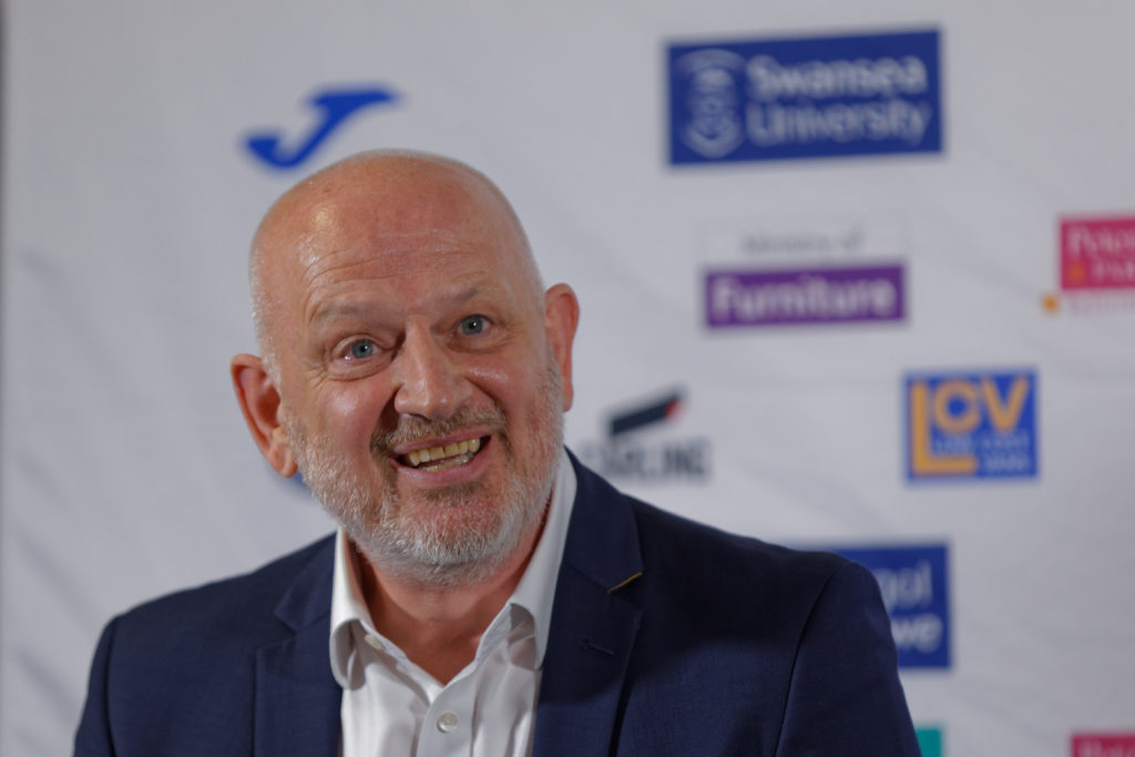 Swansea City AFC Press Conference As They Unveil Russell Martin As Manager