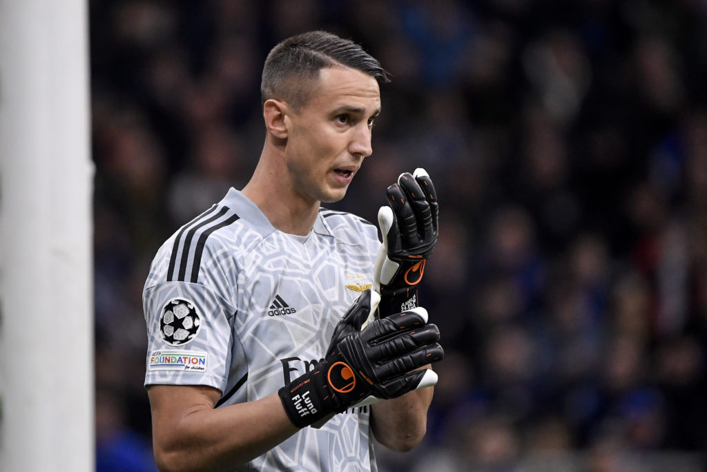 Odysseas Vlachodimos of SL Benfica during the Champions