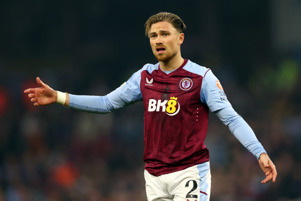 Matty Cash in action for Aston Villa against Olympiacos