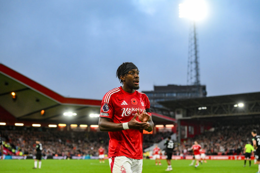 Anthony Elanga during the Premier League clash between Nottingham Forest and West Ham United