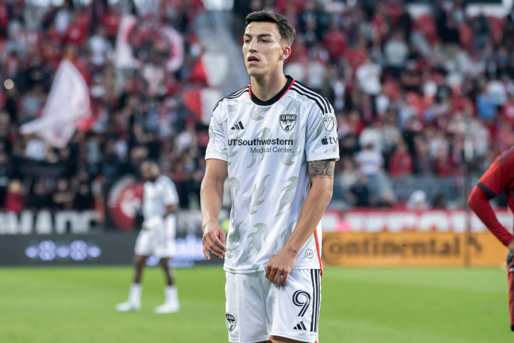 Petar Musa #9 seen in action during the MLS game between