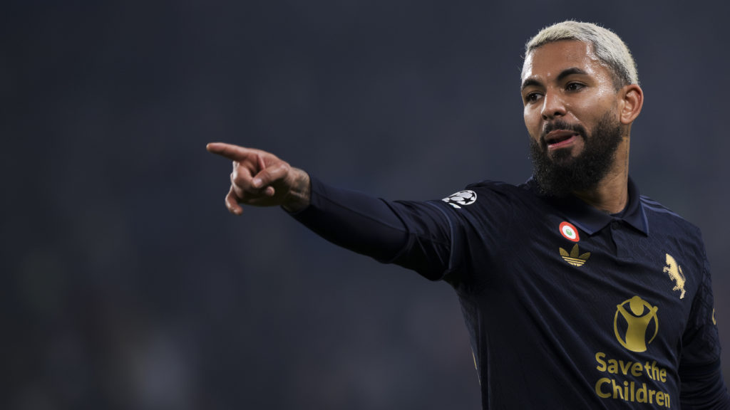 Douglas Luiz of Juventus FC gestures during the UEFA