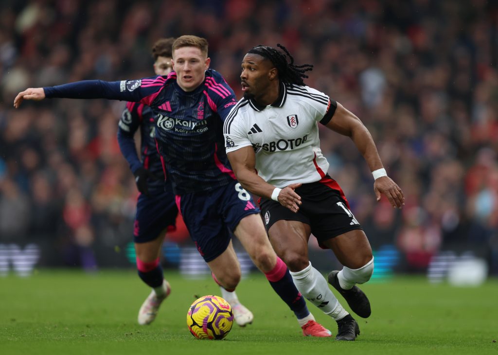 Adama Traore in action against Forest