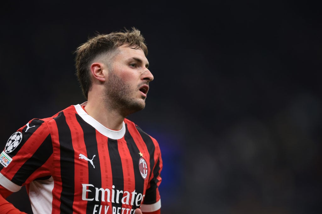 AC Milan striker Santiago Gimenez