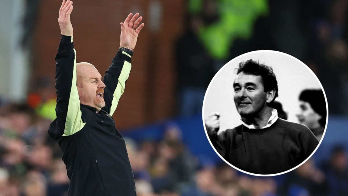 Main: Sean Dyche watches on as Everton lose to Forest and an inset of Brian Clough