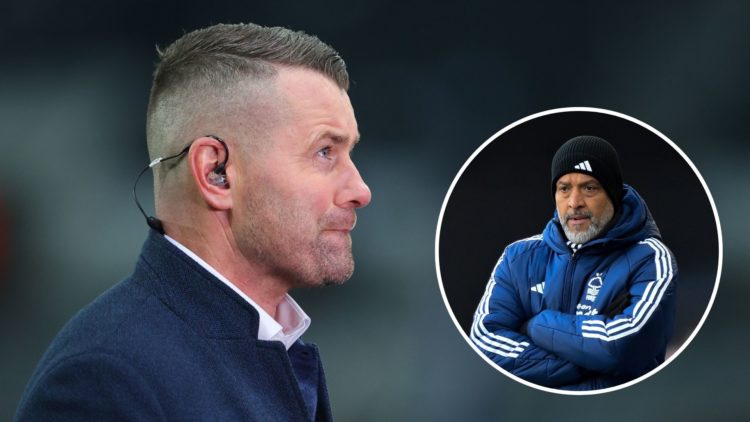 Main: Shay Given prepares to watch Newcastle United vs Everton and Inset: Nuno Espirito Santo watching Forest take on Ipswich
