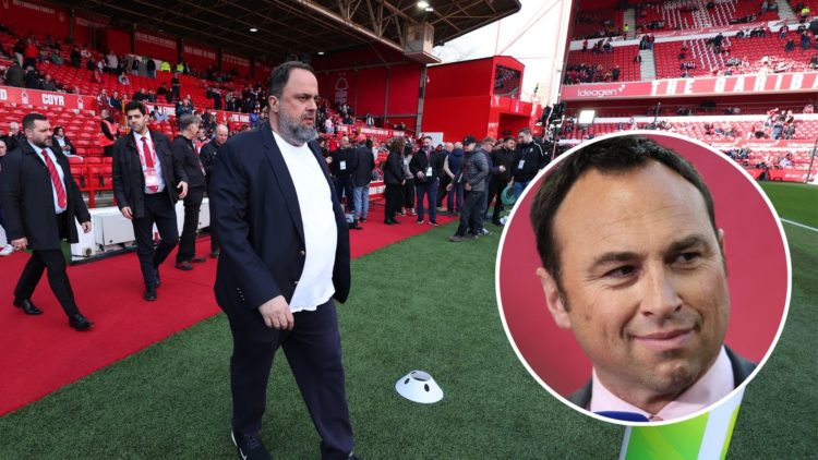 Main: Nottingham Forest owner Evangelos Marinakis and Inset: Jason Cundy at the FA Cup Final last season
