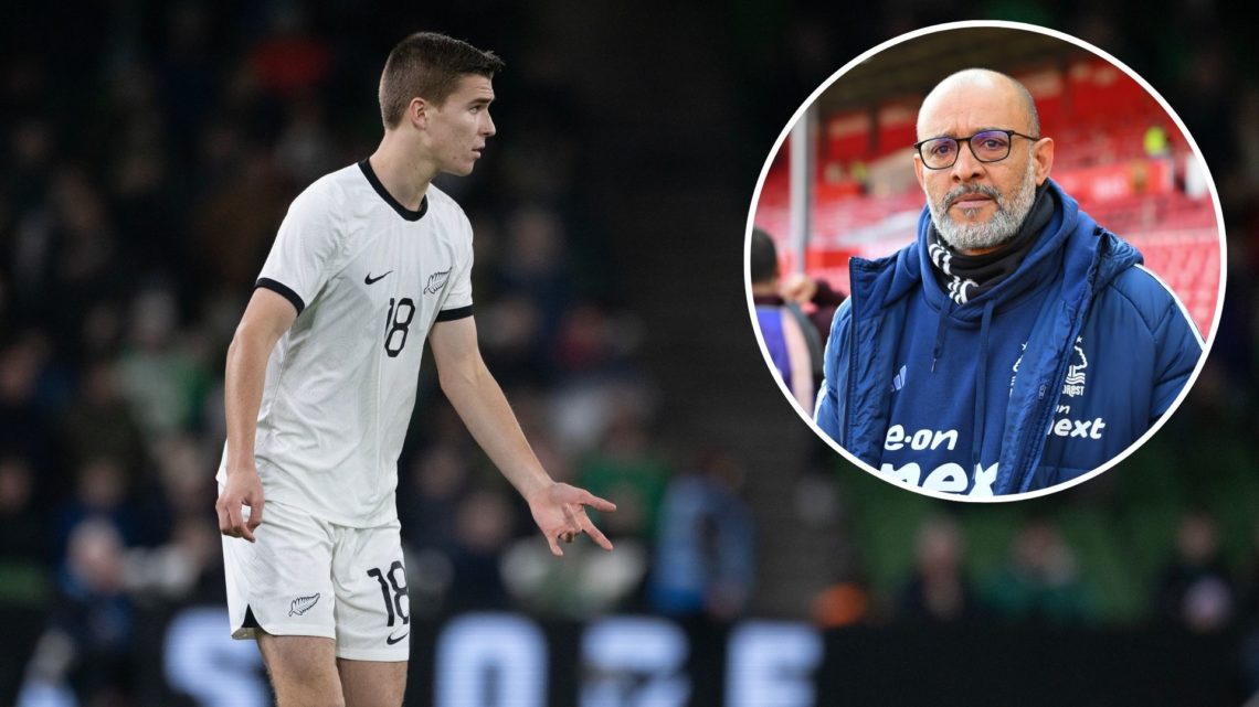 Tyler Bindon #18 of New Zealand during the Republic of Ireland V New Zealand International friendly match at Aviva Stadium. Inset: Nuno Espirito Sa...