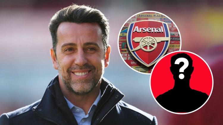 Edu Gaspar, Sporting Director of Arsenal looks on prior to the Barclays Women's Super League match between Arsenal FC and Tottenham Hotspur. Inset:...