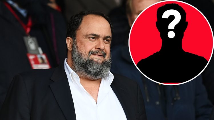 Evangelos Marinakis, Owner of Nottingham Forest, looks on prior to the Premier League match between Nottingham Forest and Manchester City.
