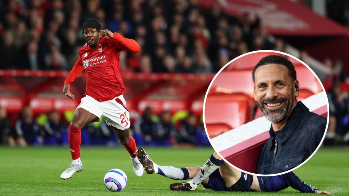 Main: Nottingham Forest star Anthony Elanga and inset: TNT Sports pundit Rio Ferdinand