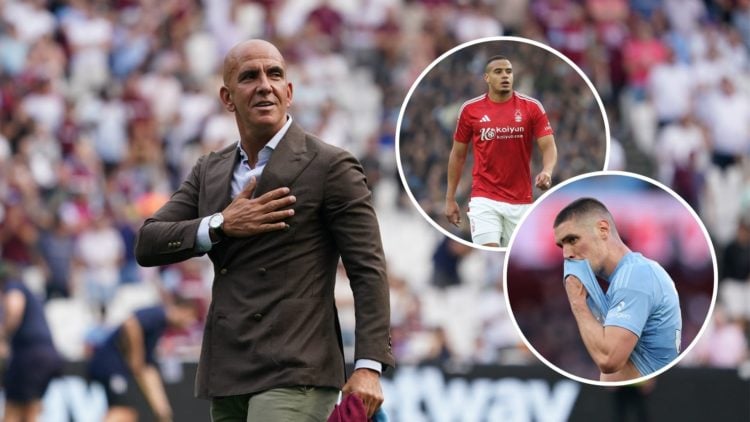 Main: Paulo Di Canio with insets of Murillo and Nikola Milenkovic