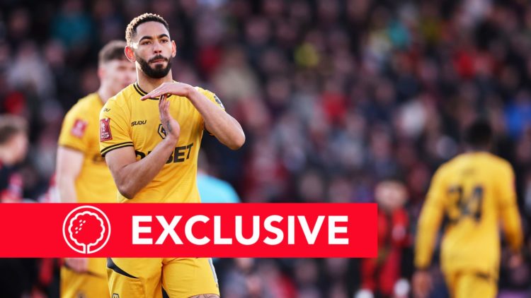 Main: Matheus Cunha of Wolves after losing in the FA Cup to Bournemouth.