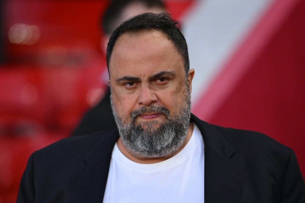 Evangelos Marinakis attends Nottingham Forest vs Manchester United