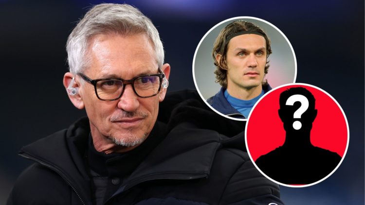 BBC Match of the Day host Gary Lineker looks on during the Emirates FA Cup Quarter Final match between Leicester City and Manchester United. Inset:...