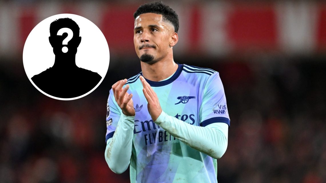 William Saliba of Arsenal playing against Forest
