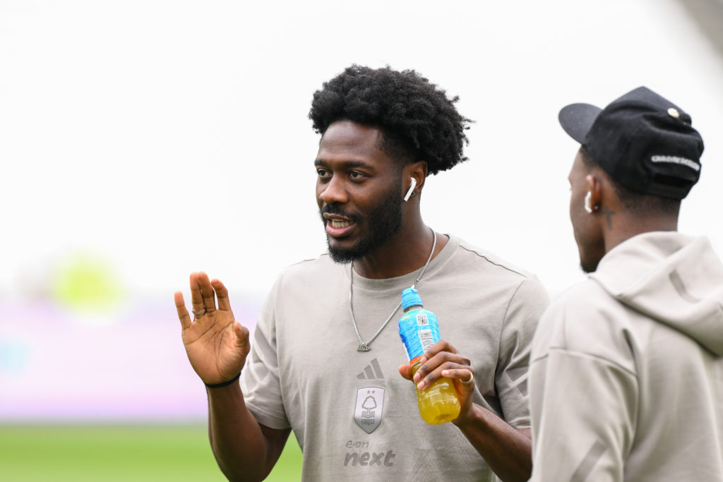 Ola Aina preparing to play for Forest vs West Ham.