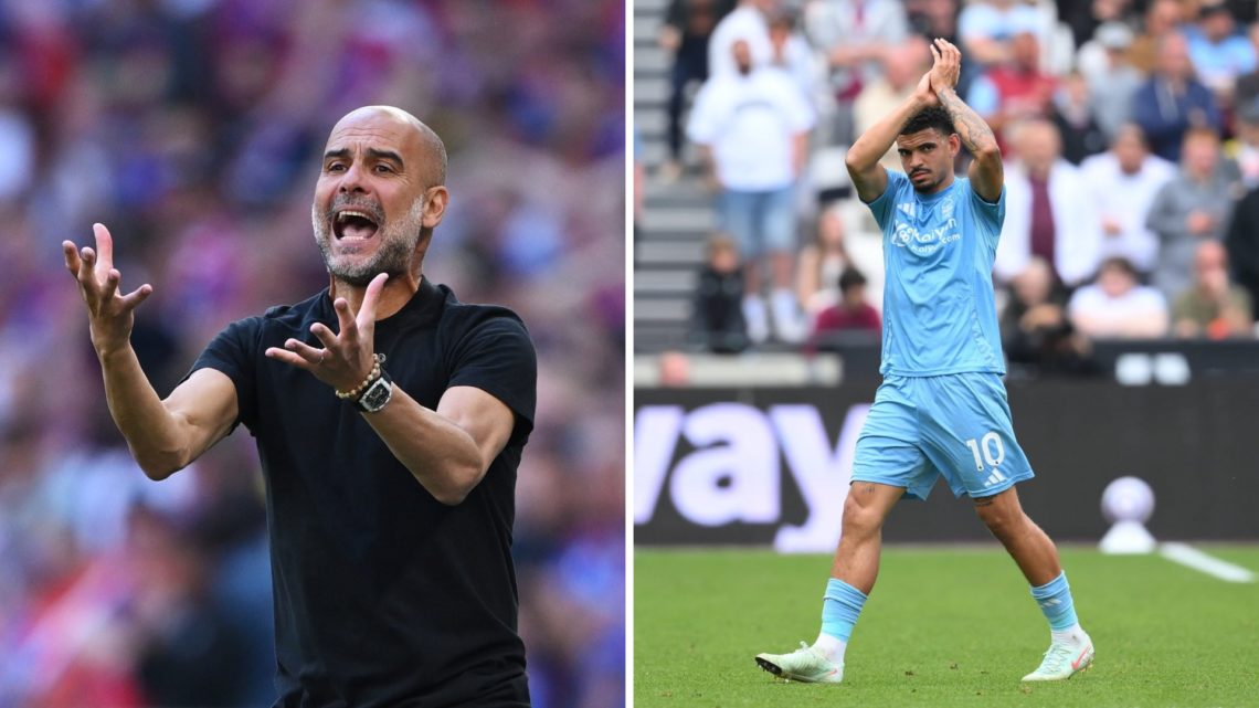 Morgan Gibbs-White and Pep Guardiola