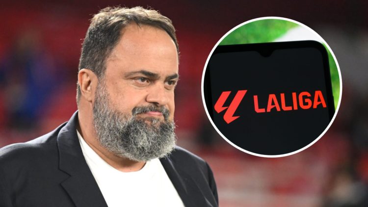 Evangelos Marinakis, Greek Businessman and owner of Nottingham Forest, looks on prior to the Premier League match between Nottingham Forest FC and ...