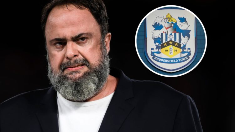 Evangelos Marinakis, president of Olympiacos FC, looks on during the award ceremony following the UEFA Conference League final football match betwe...