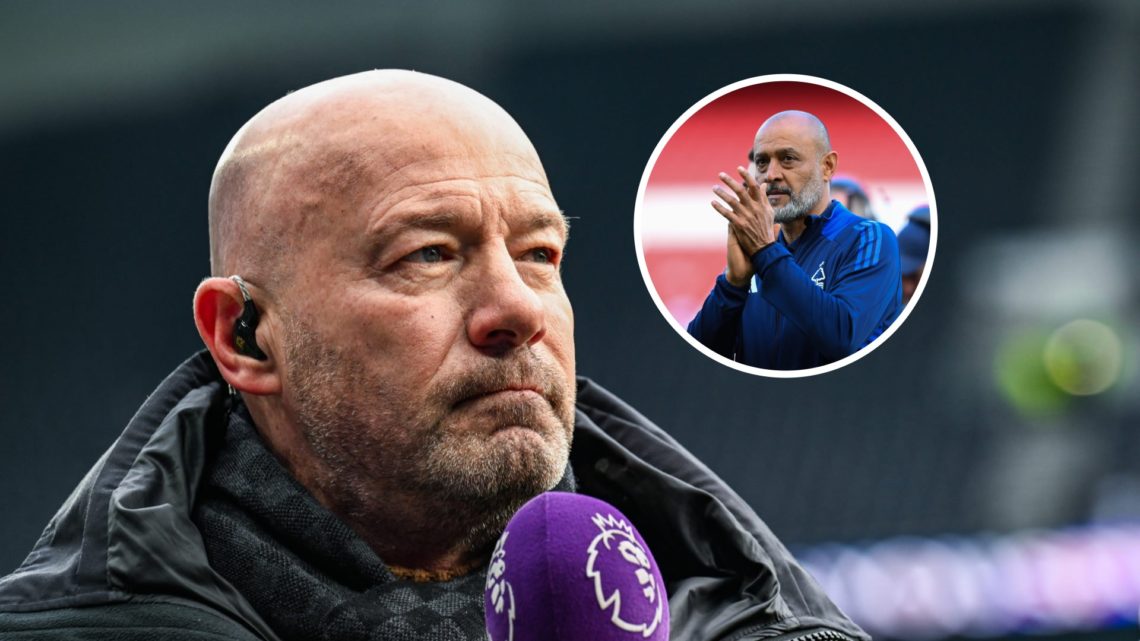 Alan Shearer in place to watch Newcastle at St James' Park and inset: Nuno Espirito Santo