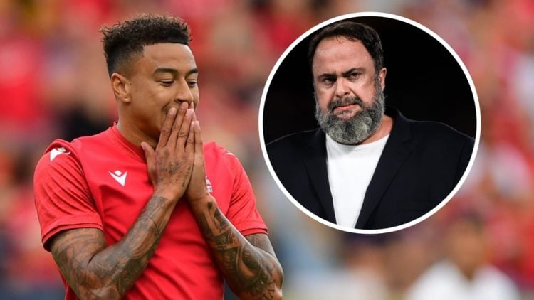 Jesse Lingard of Nottingham Forest reacts after a missed opportunity at goal during the Pre-season Friendly match between Nottingham Forest and Val...