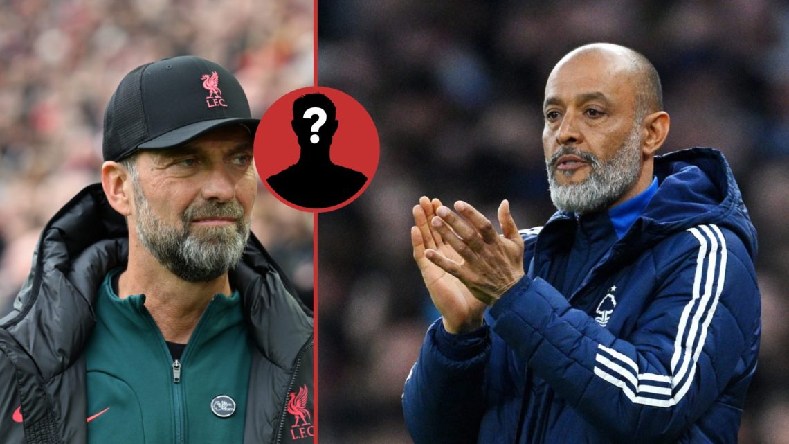 Split image of Jurgen Klopp manager of Liverpool during the Premier League match between Liverpool FC and Manchester City at Anfield and Nuno Espir...