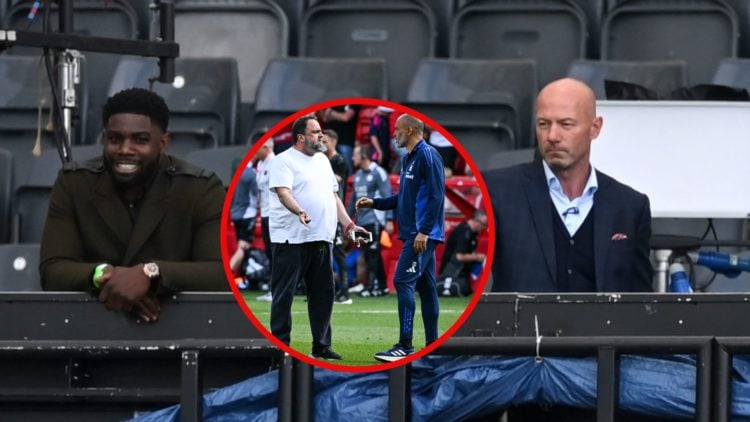 Alan Shearer and Micah Richards watch on