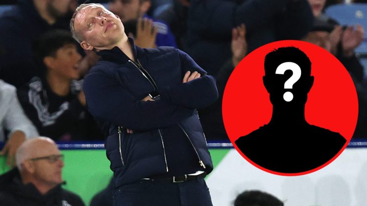 Steve Cooper rolls his eyes in frustration while managing Leicester City