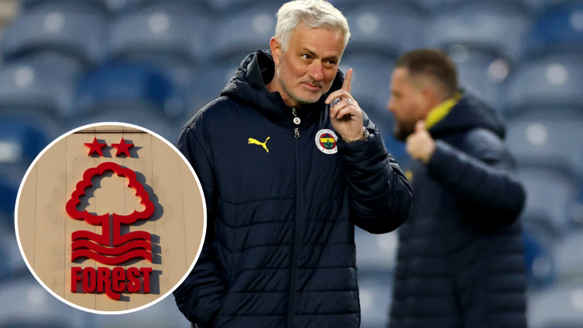 Jose Mourinho, Head Coach of Fenerbahce, gestures during the UEFA Europa League 2024/25 Round of 16 training session at Ibrox Stadium Inset, A gene...