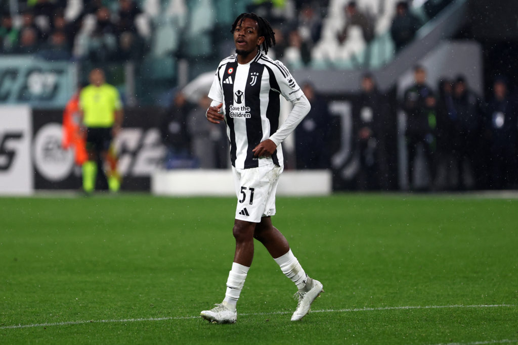 Samuel Mbangula looks on during the Serie A match between Juventus and Atalanta