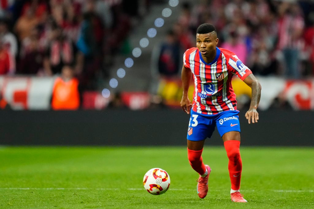 Reinildo in action for Atletico Madrid during the Copa del Rey semi-final clash with FC Barcelona