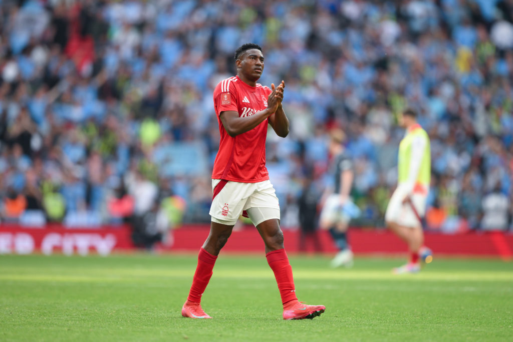Taiwo Awoniyi of Nottingham Forest looks dejected