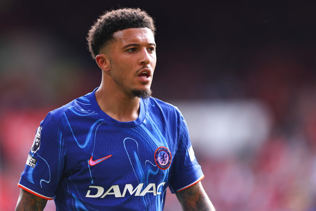 Jadon Sancho in action for Chelsea against Nottingham Forest