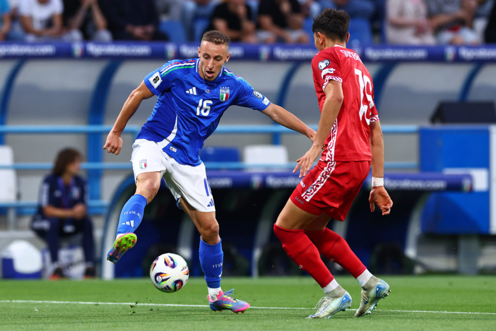 Italy midfielder Davide Frattesi in action.