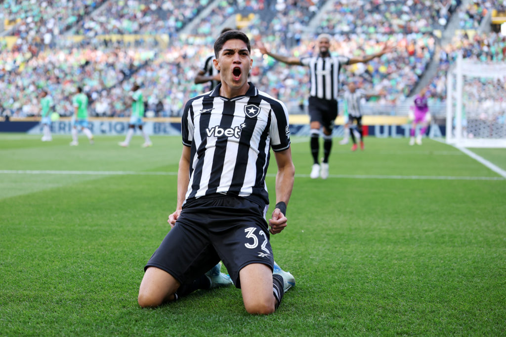 Botafogo defender Jair Cunha celebrates scoring against Seattle Sounders