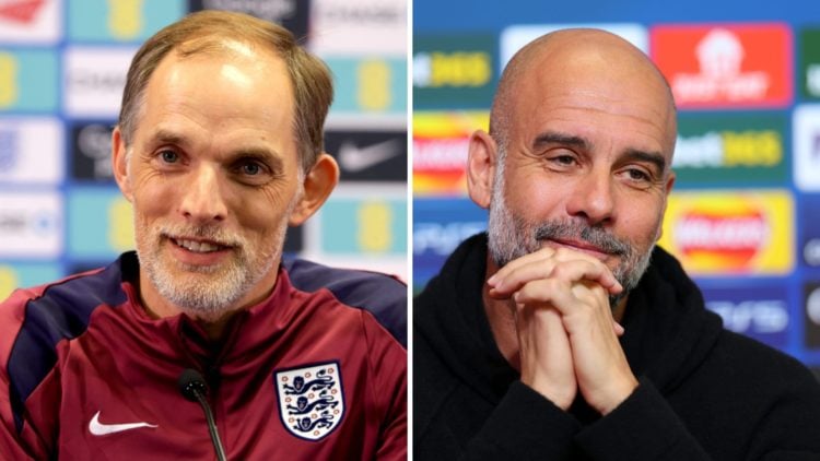 England manager Thomas Tuchel and Manchester City boss Pep Guardiola.