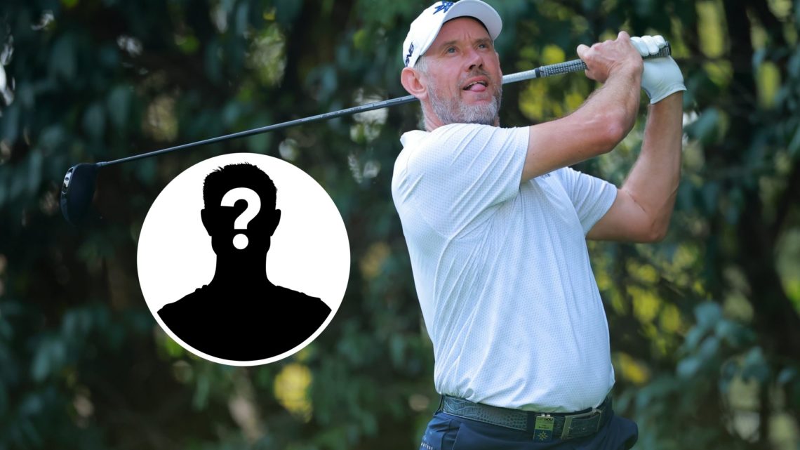 Lee Westwood tees off at the Mexico Open