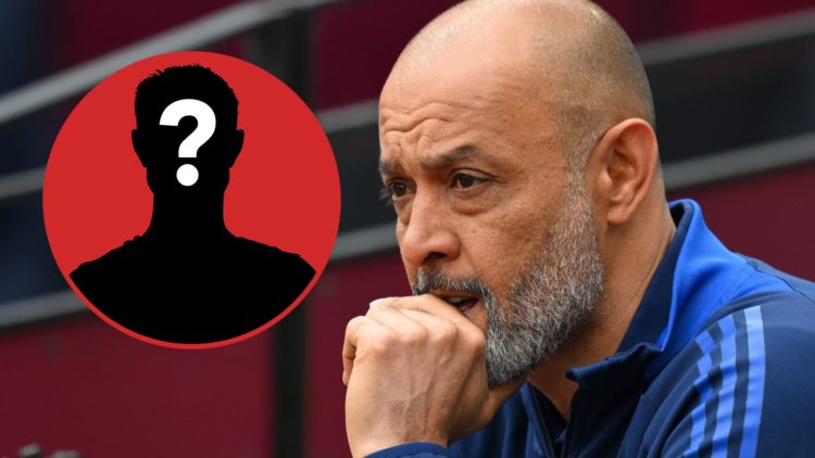 Nuno Espirito Santo is seen deep in thought during West Ham United vs Nottingham Forest