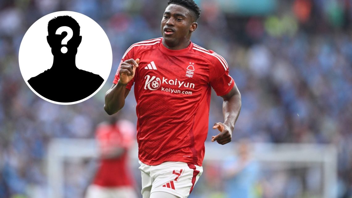 Main: Taiwo Awoniyi in action for Forest at Wembley