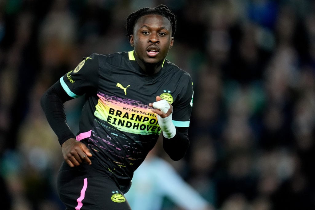 Johan Bakayoko of PSV during the Dutch Eredivisie match between FC Groningen and PSV.