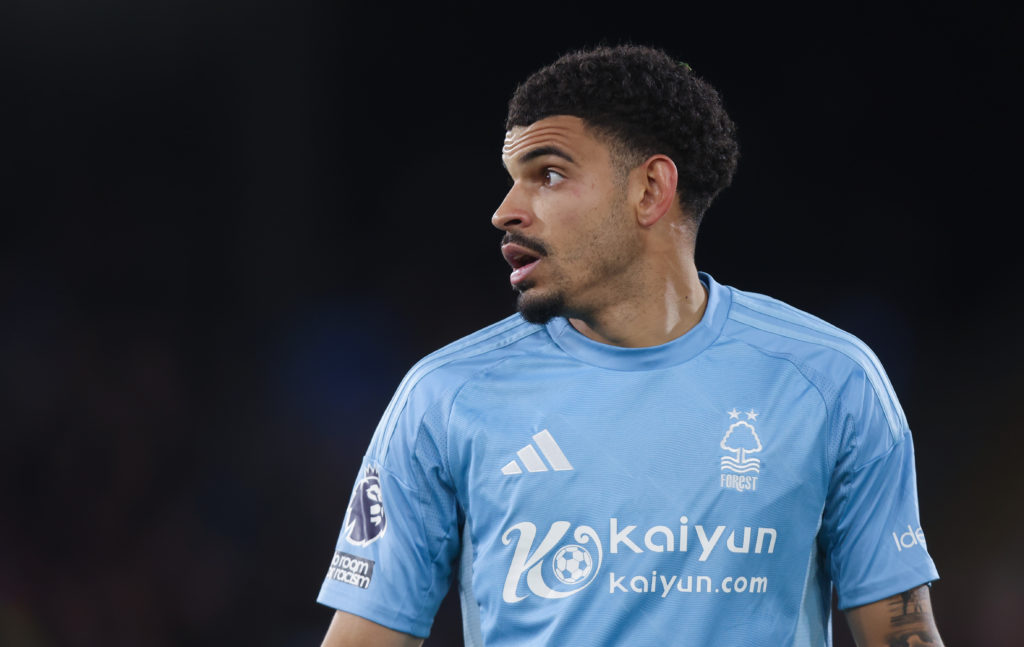 Morgan Gibbs-White in action for Nottingham Forest against Crystal Palace