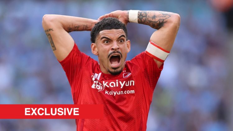Nottingham Forest star Morgan Gibbs-White reacts in shock during the FA Cup semi-final