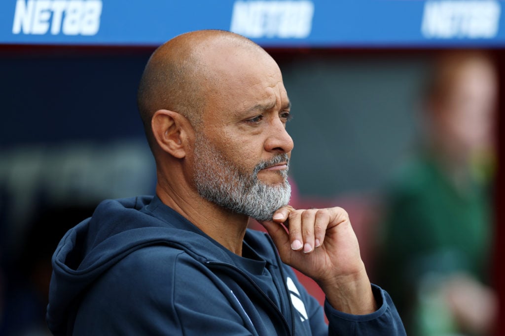 Nuno Espírito Santo looks on ahead of Crystal Palace vs Nottingham Forest