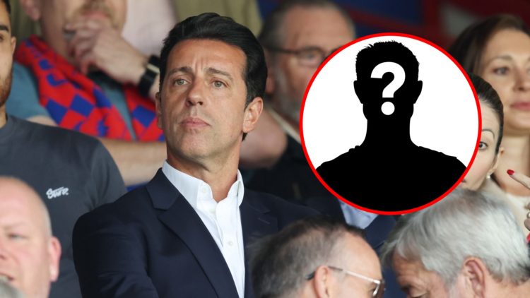 Main: Edu Gaspar in the stands watching Nottingham Forest in action Inset: Mystery Player