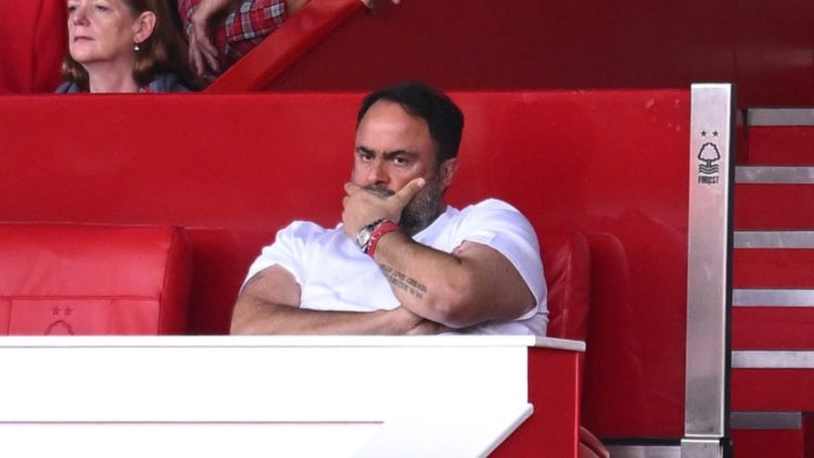 Evangelos Marinkais in the stands against West Ham