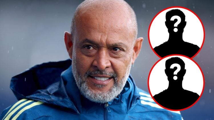 Main: Nuno Espirito Santo looking on at friendly against AS Monaco Inset: Mystery Players