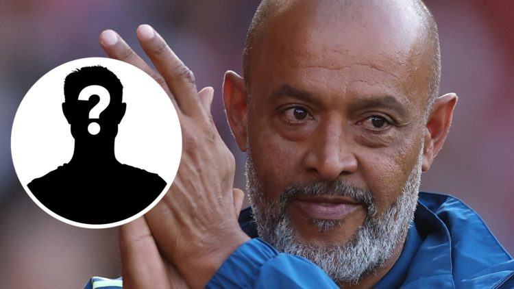 Main: Nuno Espirito Santo applauding Nottingham Forest fans Inset: Mystery