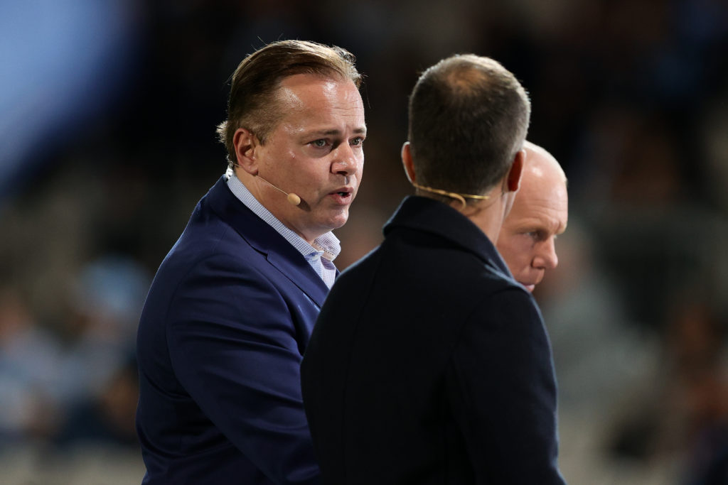 Mark Bosnich working as a pundit