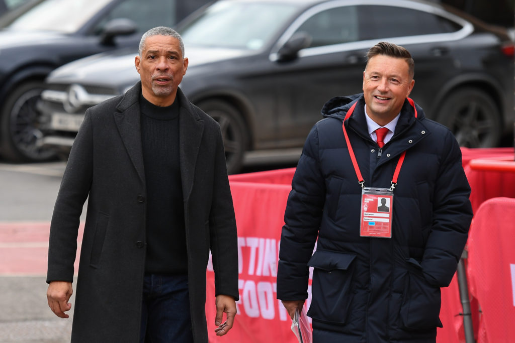 Des Walker outside the City Ground before a Nottingham Forest match